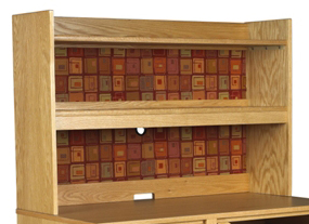 Woodcrest Double Shelf Carrel w\/Closed Back, 36"W